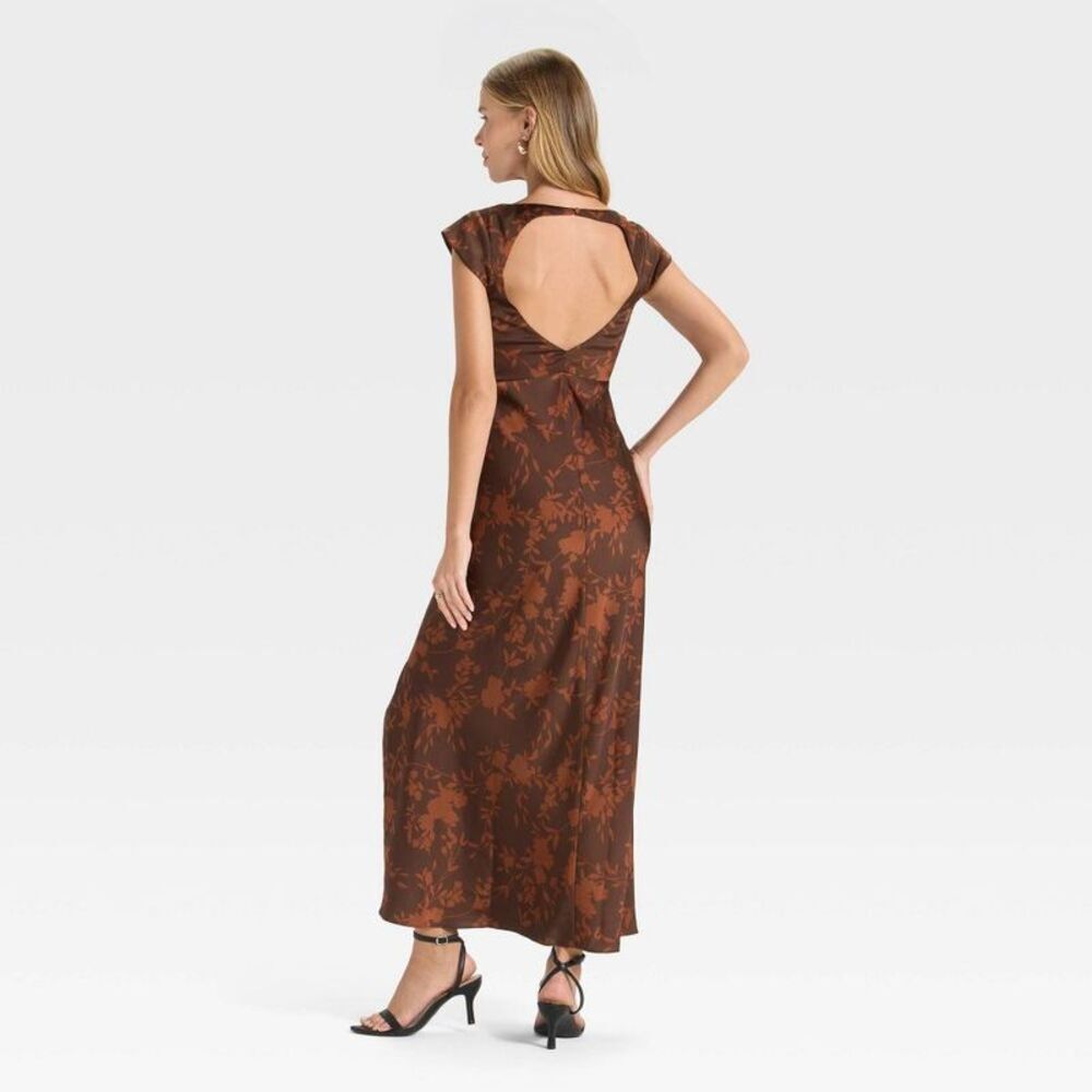 A New Day - Women's Woven Open Back Maxi Dress - A New Day Bro Brown - Picture 2 of 3
